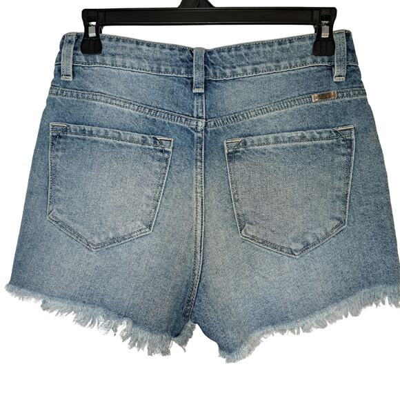 Kancan Shorts Womens Size S Blue Distressed Cowgirl Beachy Preppy Cleangirl - Picture 3 of 10